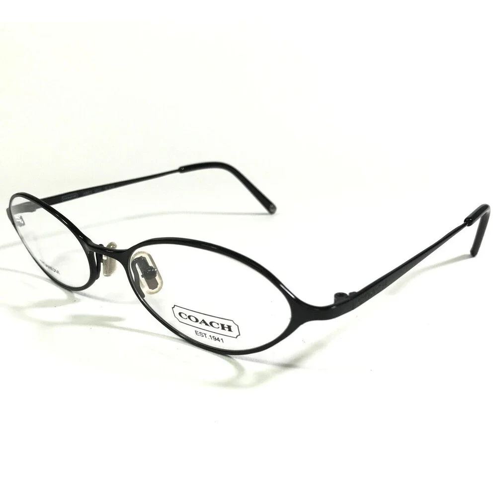 Coach Eyeglasses Frames AIMEE 402 BLACK Oval Round Full Rim 51-17-135 - Picture 4 of 10